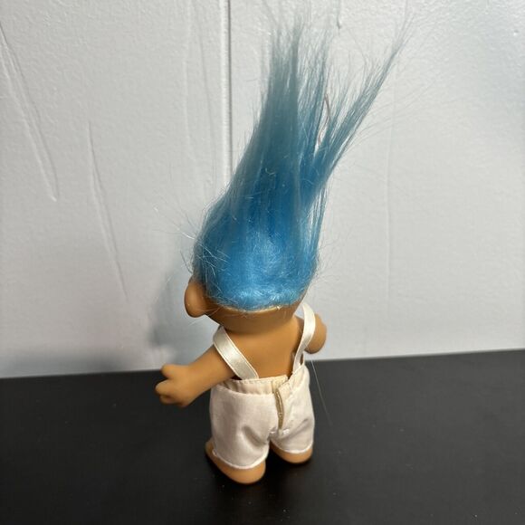 Vintage Russ Painter Troll Doll With Paint Spots & Blue Hair Item No. 18426 - Picture 4 of 8